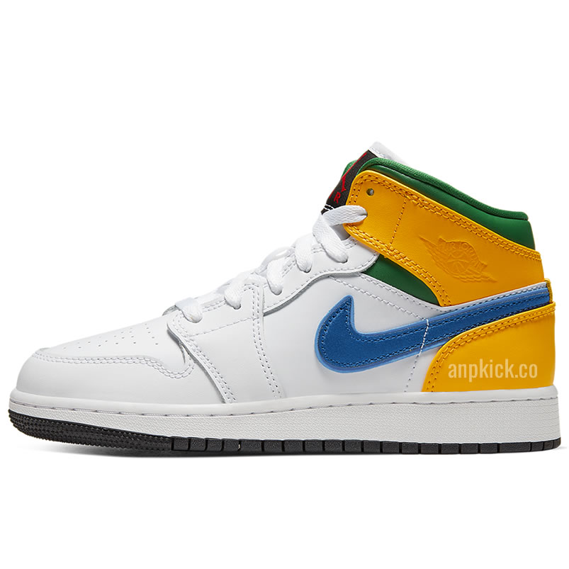 Air Jordan 1 Mid Gs Three Peat White Court Purple 554725 128 New Release Date (1) - newkick.cc