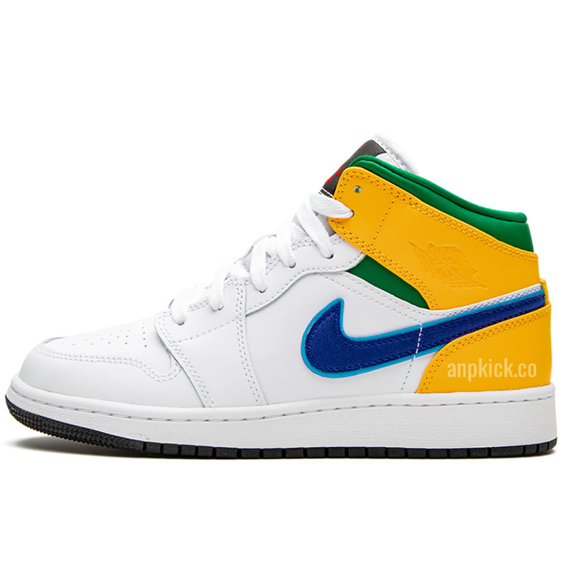 Air Jordan 1 Mid Gs Three Peat White Court Purple 554725 128 New Release Date (2) - newkick.cc