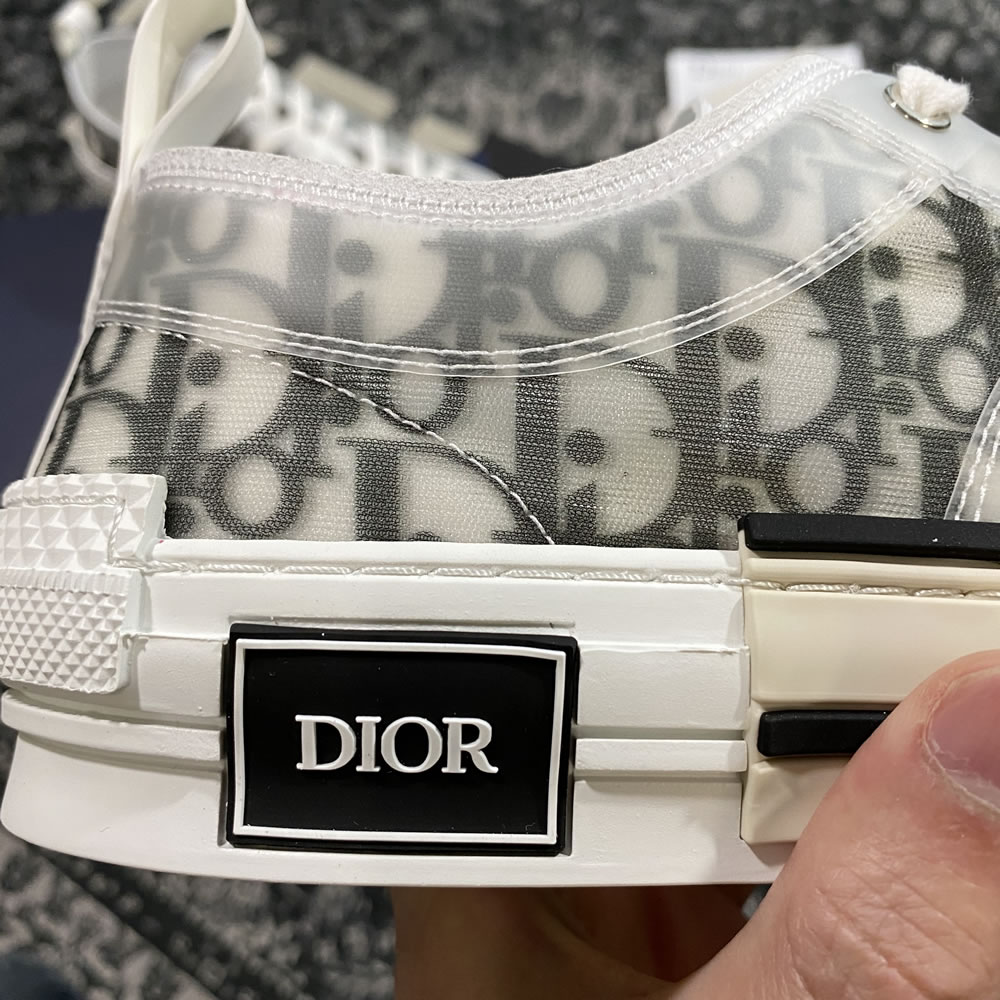 B23 Dior Oblique Shoes White Black Low (11) - newkick.cc