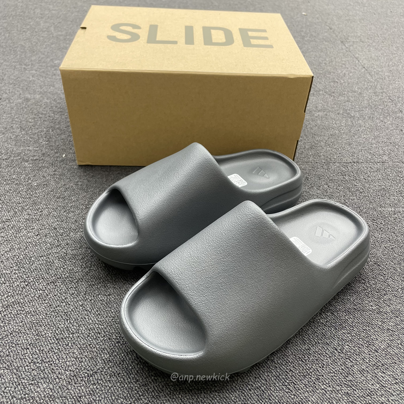 Adidas Yeezy Slide Slate Grey Id2350 (2) - newkick.cc