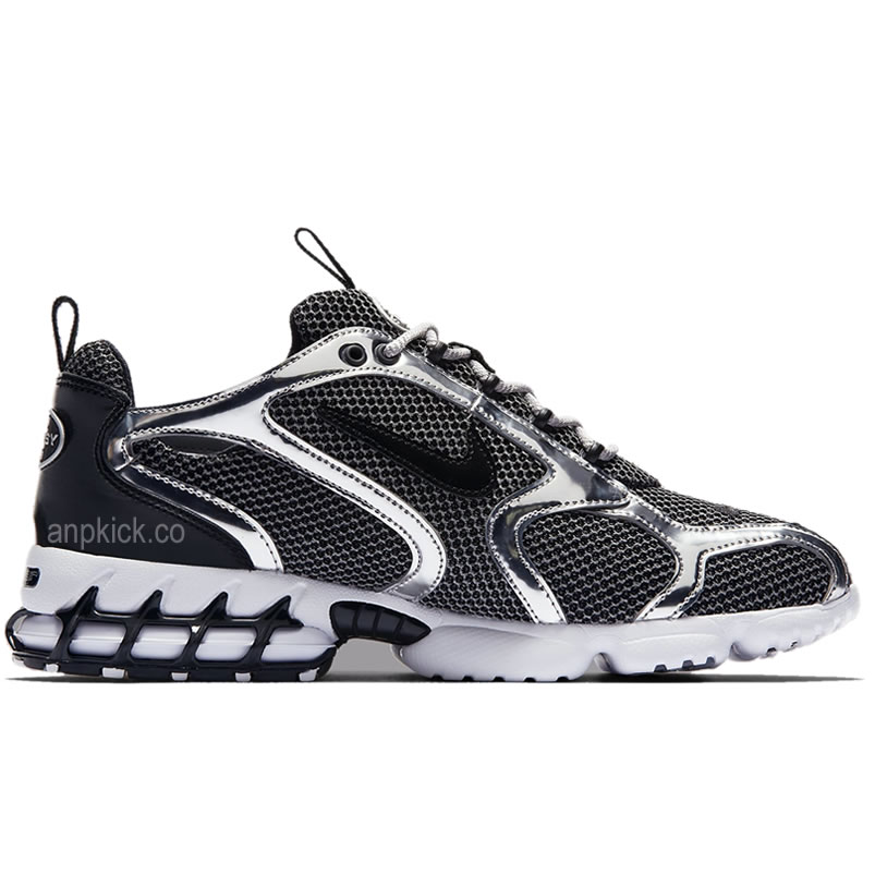 Stussy Nike Air Zoom Spiridon Caged 2 Black Pure Platium Cu1854 001 Release Date (2) - newkick.cc