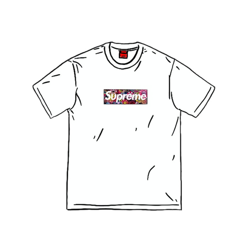 Supreme Covid 19 Relief Box Logo Tee T Shirt Takashi Murakami Kaikai Kiki Flower Skulls (4) - newkick.cc