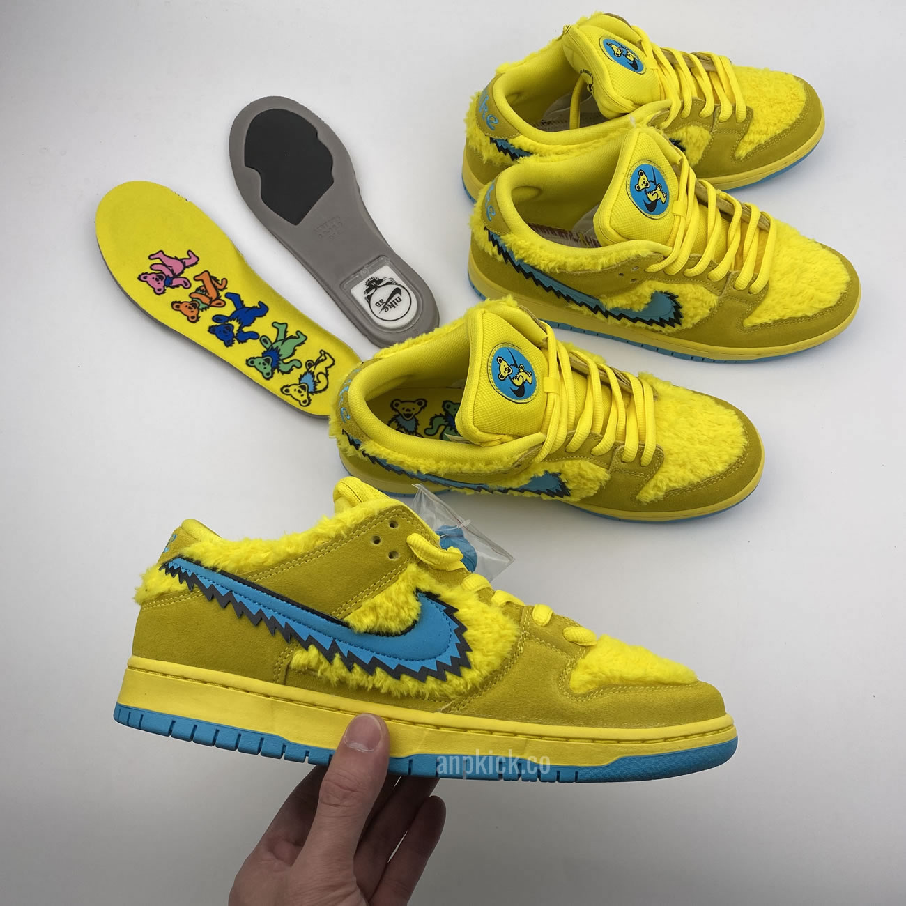 Grateful Dead Bears Nike Sb Dunk Low Yellow Bear Cj5378 700 (9) - newkick.cc