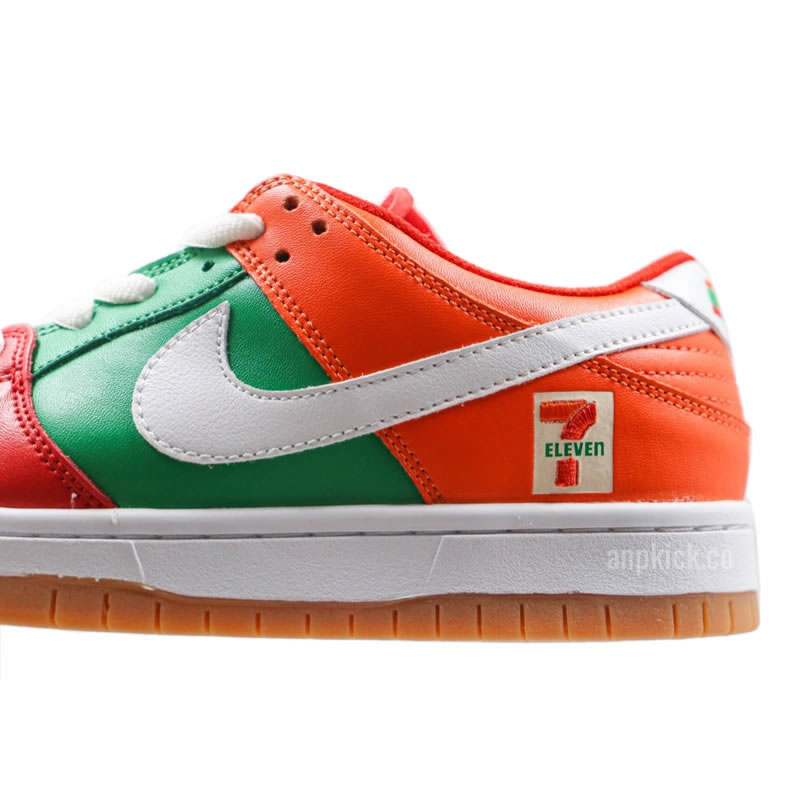 Nike Sb Dunk Low 7 Eleven Red Orange Green Skateboarding Shoes Cz5130 600 (3) - newkick.cc