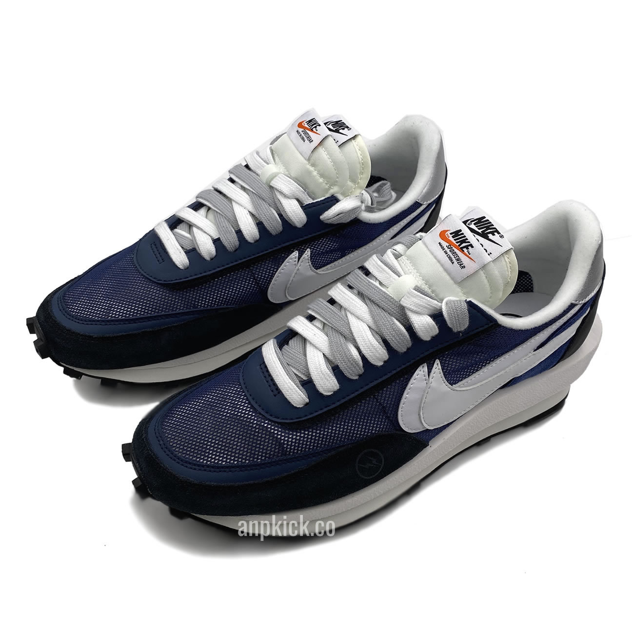 Sacai Fragment Design Nike Lvd Waffle Daybreak Grid Navy Blue Black Bv0073 008 (3) - newkick.cc