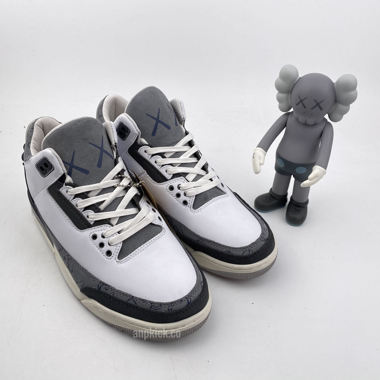 Kaws Air Jordan 3 Fresh Water White Light Grey New Release For Sale (2) - newkick.cc