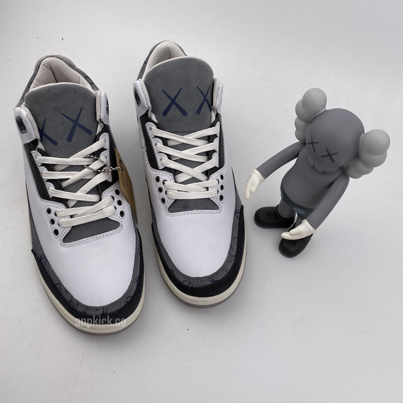 Kaws Air Jordan 3 Fresh Water White Light Grey New Release For Sale (3) - newkick.cc