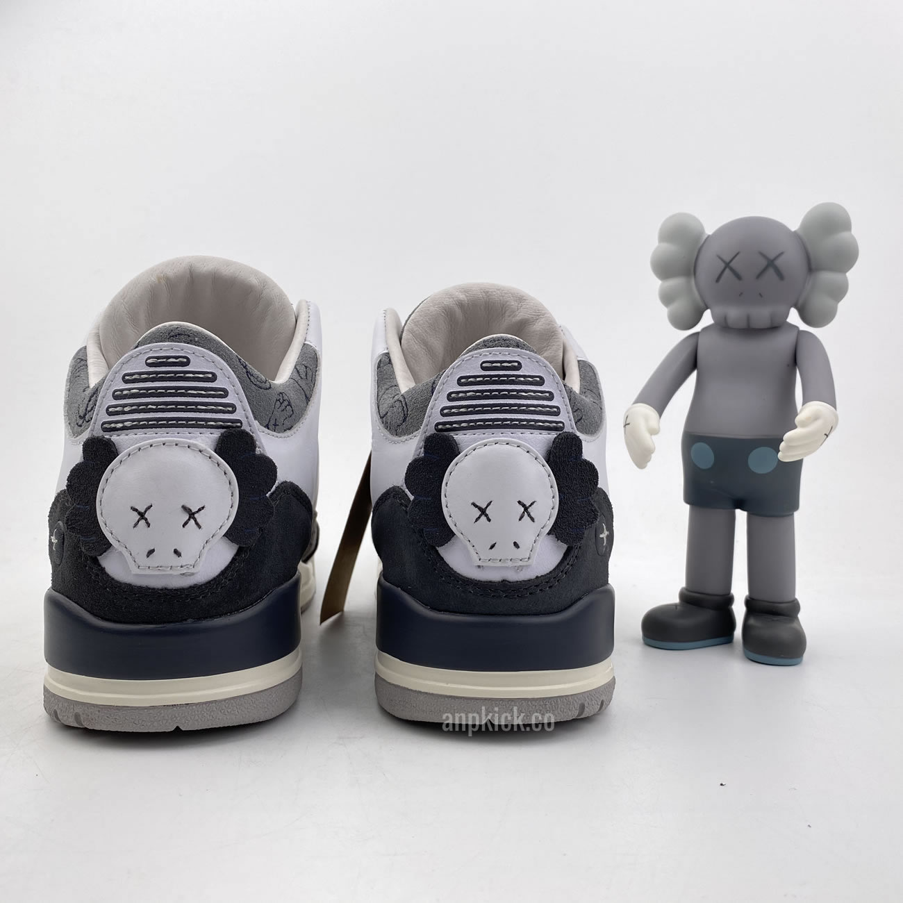 Kaws Air Jordan 3 Fresh Water White Light Grey New Release For Sale (4) - newkick.cc