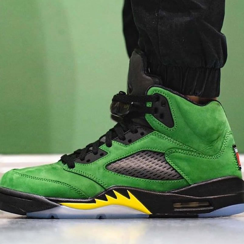 Air Jordan 5 Oregon Ducks Elevate 2020 On Feet Ck6631 307 (5) - newkick.cc