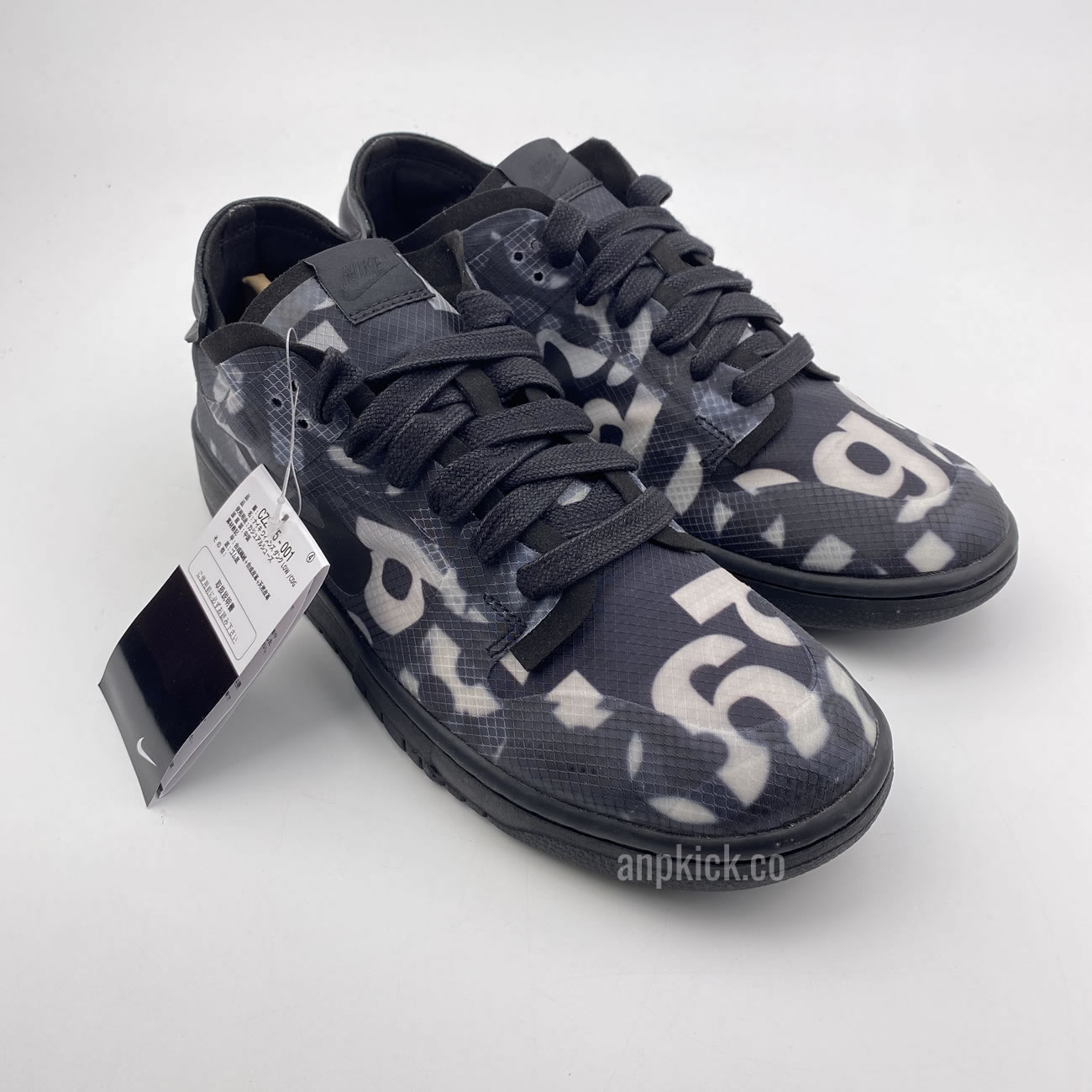 Comme Des Garcons Cdg Nike Dunk Low Black Cz2675 001 (3) - newkick.cc