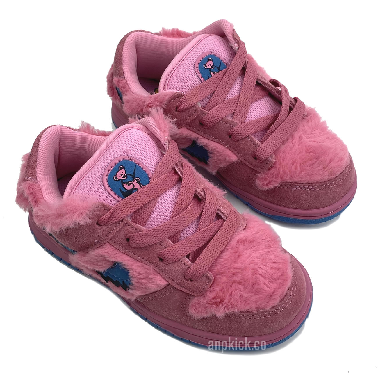 Kids Childrens Grateful Dead Bears Nike Sb Dunk Low Pink Bear Cu1727 102 (2) - newkick.cc