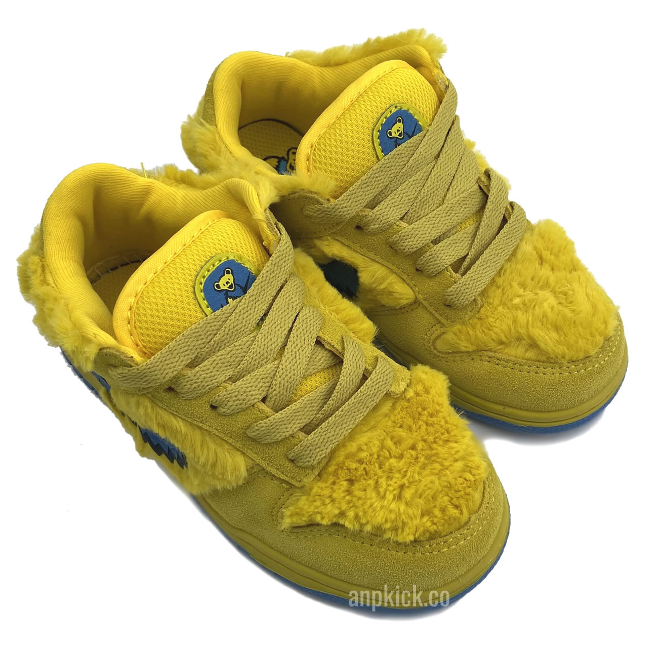 Kids Childrens Grateful Dead Bears Nike Sb Dunk Low Yellow Bear Cu1727 101 (2) - newkick.cc