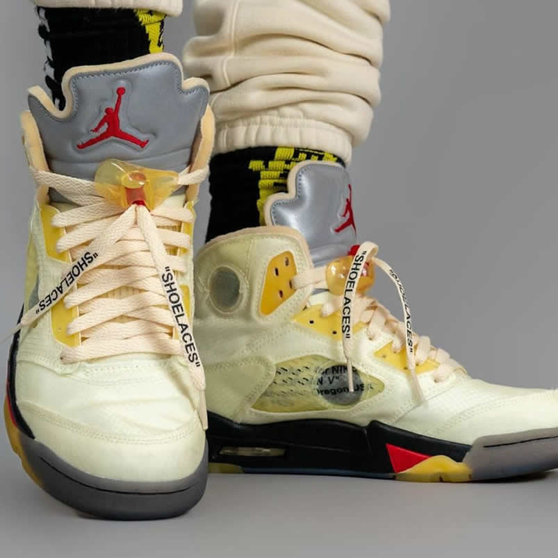 Off White Air Jordan 5 Sail New Release Date On Feet Dh8565 100 (2) - newkick.cc