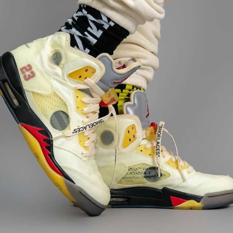 Off White Air Jordan 5 Sail New Release Date On Feet Dh8565 100 (3) - newkick.cc