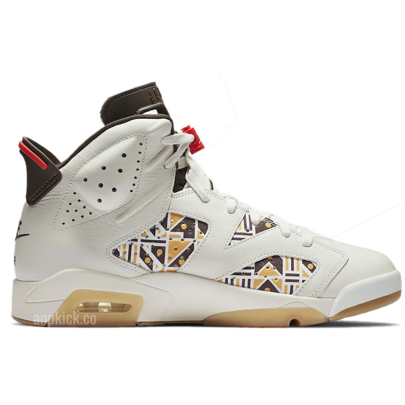 Air Jordan 6 Retro Quai 54 2020 Sail Baroque Brown Cz4152 100 (2) - newkick.cc