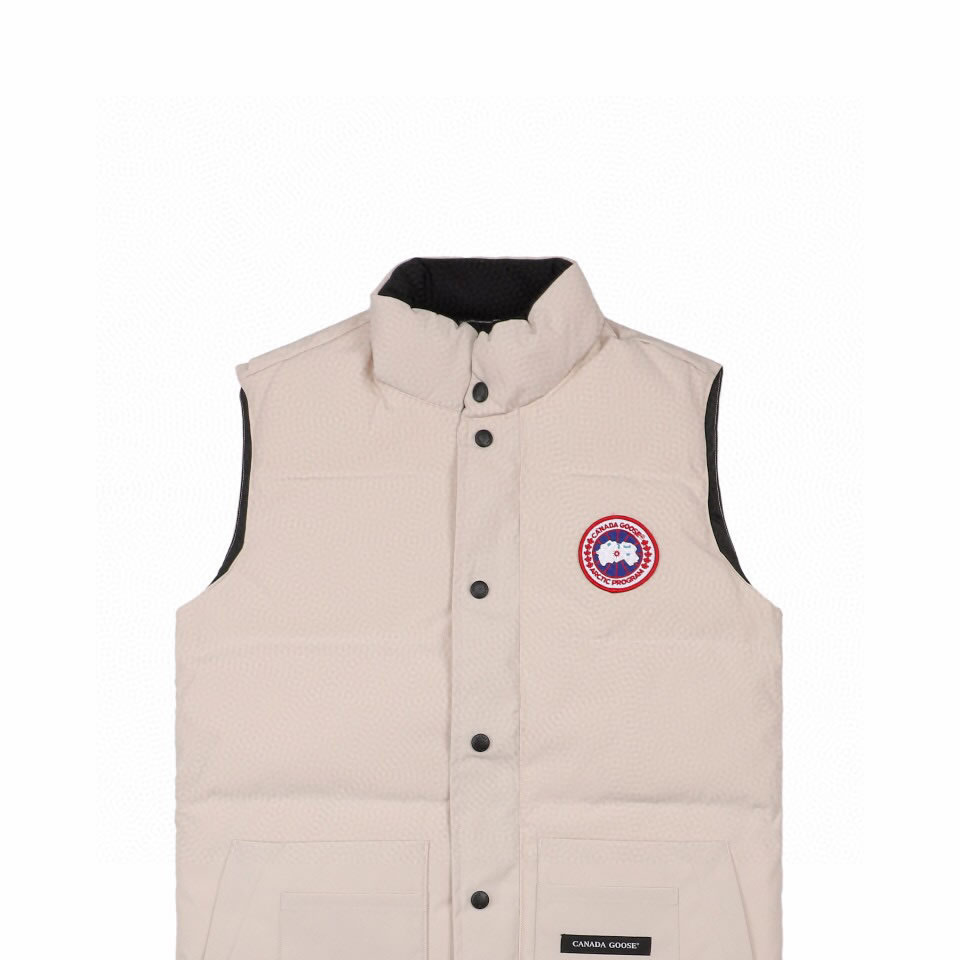 Canada Goose 4154m Freestyle Crew Vest Cream White (4) - newkick.cc