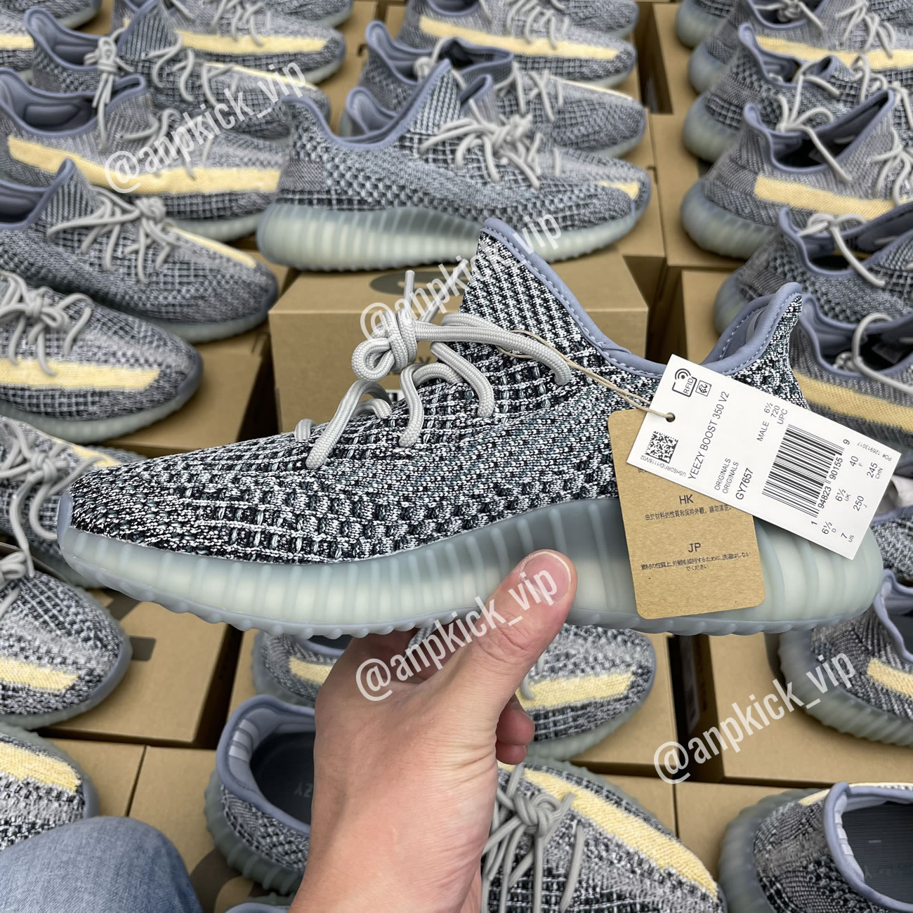 Adidas Anpkick Yeezy Boost 350 V2 Ash Blue Gy7657 (5) - newkick.cc