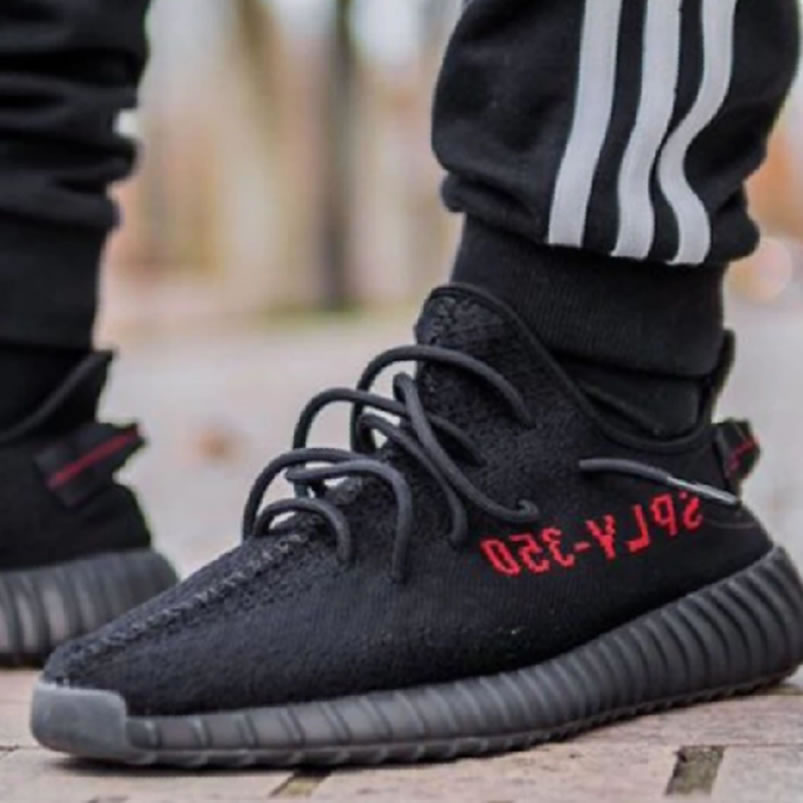 Yeezy Boost 350 V2 Bred Black Red 2020 On Feet Cp9652 (1) - newkick.cc