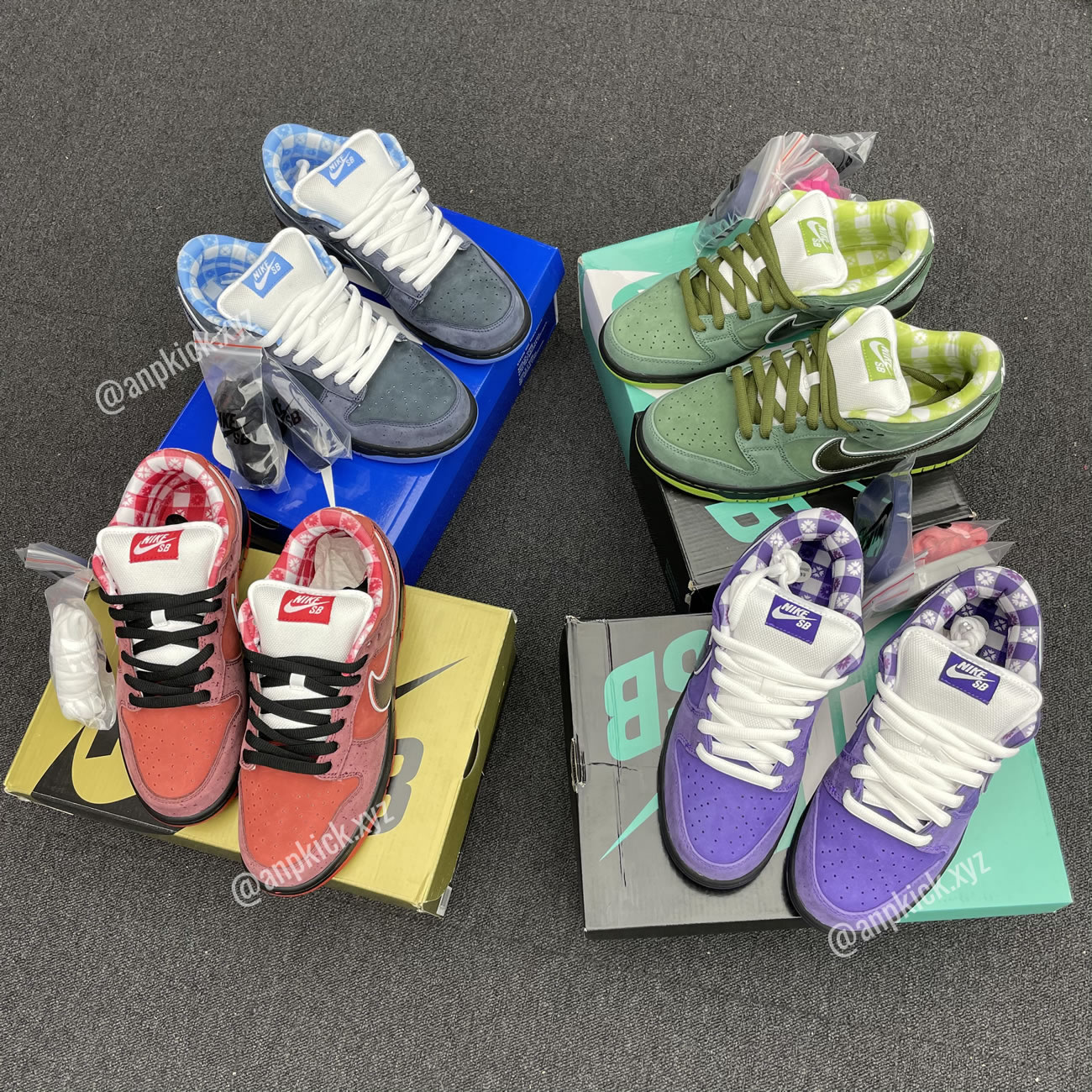 Anpkick Nike Sb Dunk Low Concepts Blue Green Purple Red Lobster 4 Colors (2) - newkick.cc