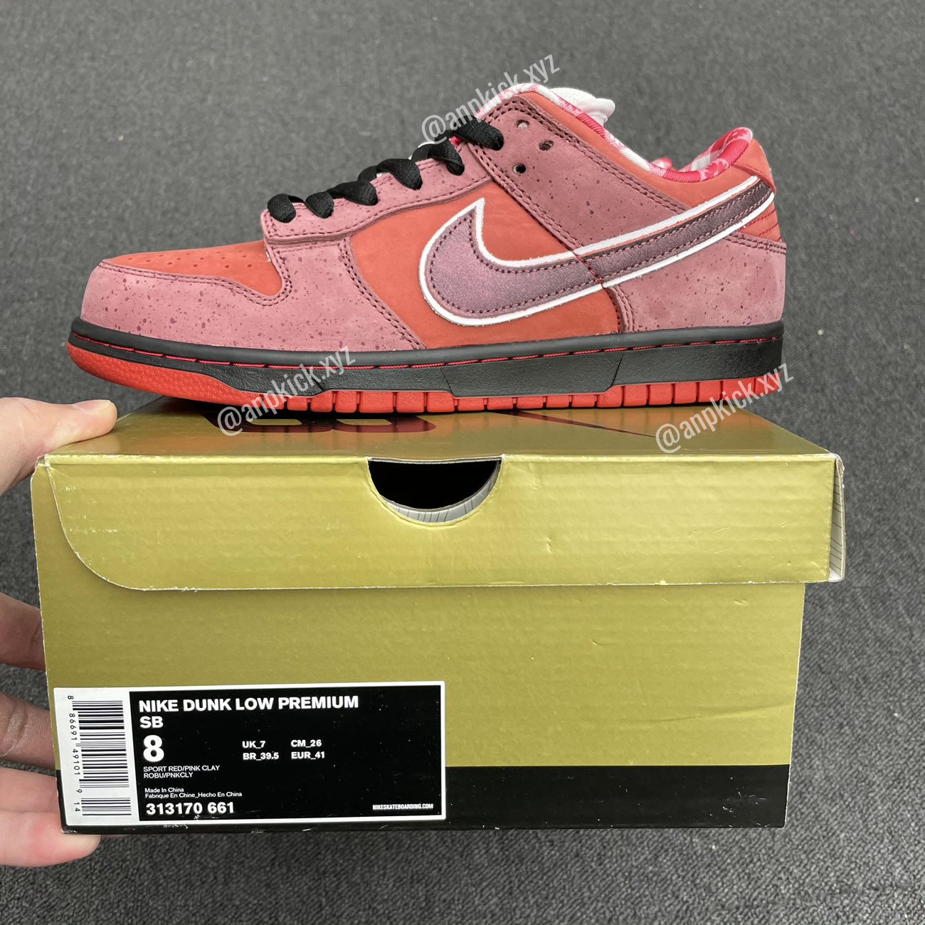 Anpkick Nike Sb Dunk Low Concepts Red Lobster 313170 661 (7) - newkick.cc