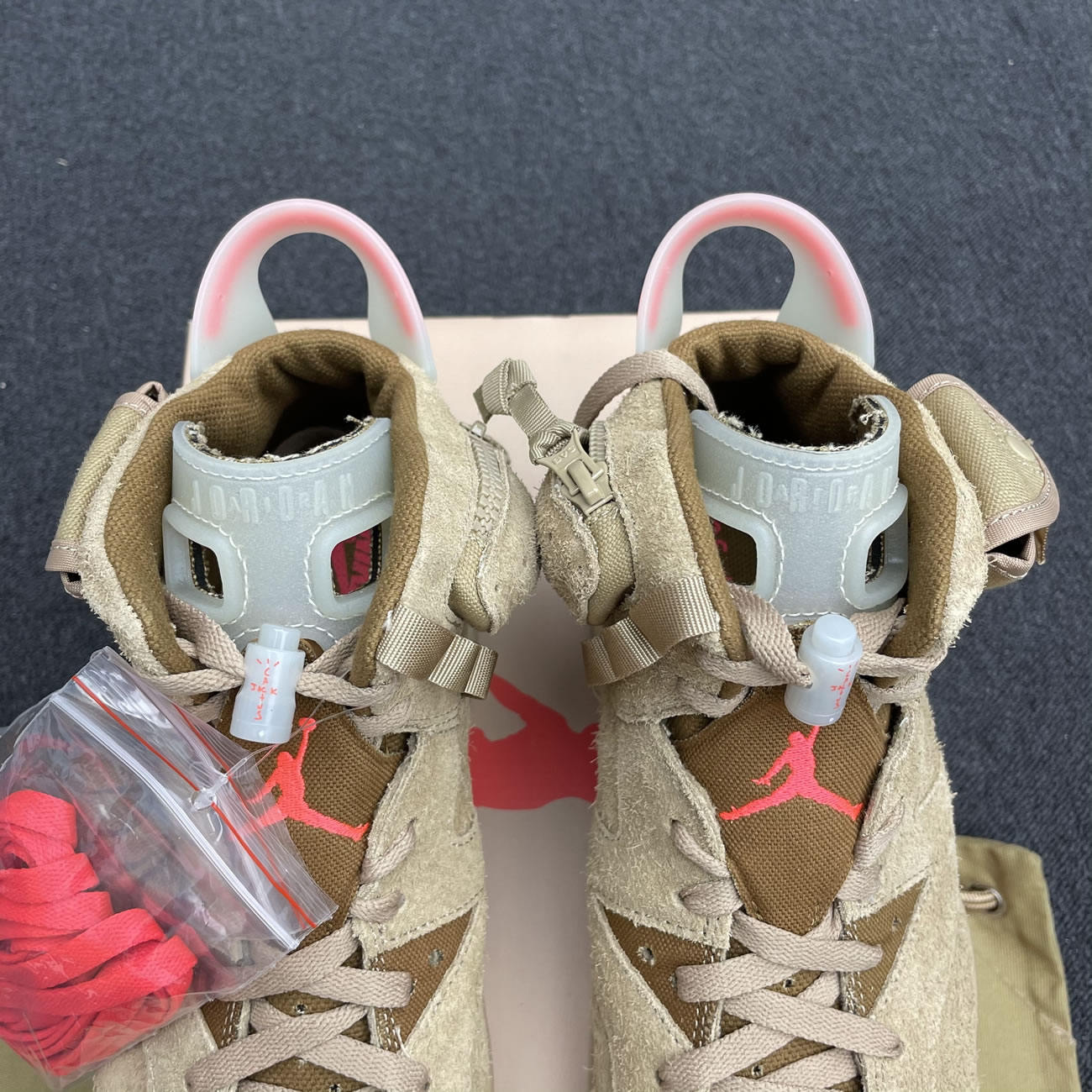 Anpkick Travis Scott Air Jordan 6 Retro British Khaki Dh0690 200 (14) - newkick.cc