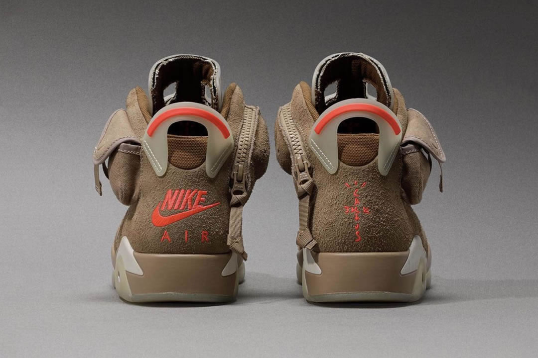 Travis Scott Air Jordan 6 Retro British Khaki Dh0690 200 (8) - newkick.cc