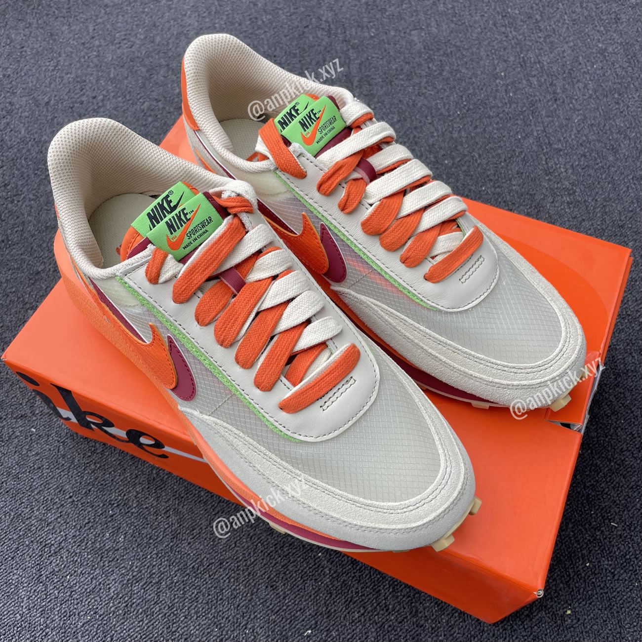 Clot Sacai Nike Ldwaffle Net Orange Blaze Shoes Dh1347 100 (10) - newkick.cc