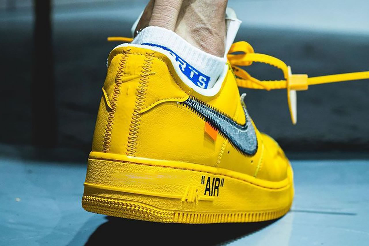 Off White Nike Air Force 1 University Gold On Feet Dd1876 700 (3) - newkick.cc