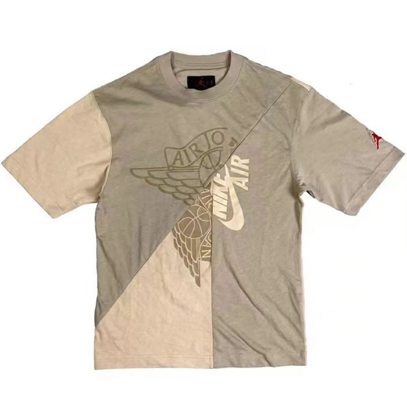 Travis Scott Cactus Jack Jordan T Shirt Khaki Desert (1) - newkick.cc