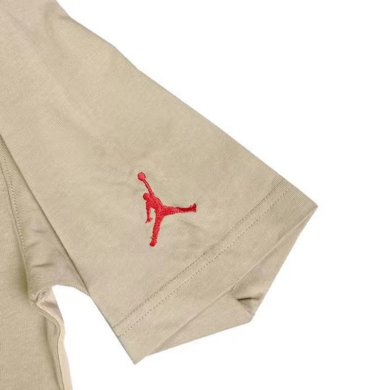 Travis Scott Cactus Jack Jordan T Shirt Khaki Desert (4) - newkick.cc