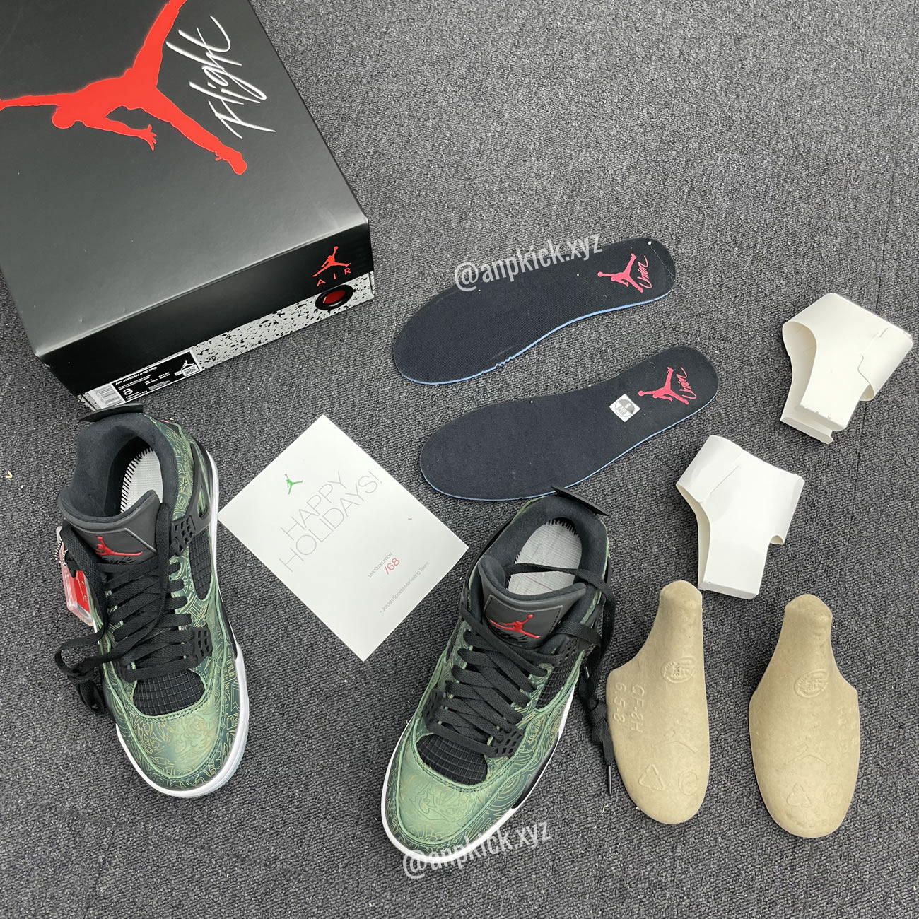 Jalen Ramsey Air Jordan 4 Retro Laser Green Happy Holidays Cw0897 101 (10) - newkick.cc