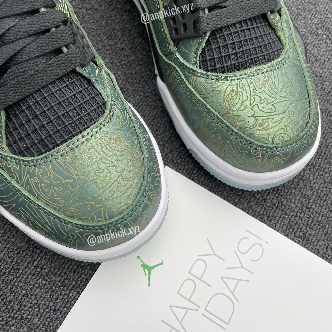 Jalen Ramsey Air Jordan 4 Retro Laser Green Happy Holidays Cw0897 101 (12) - newkick.cc