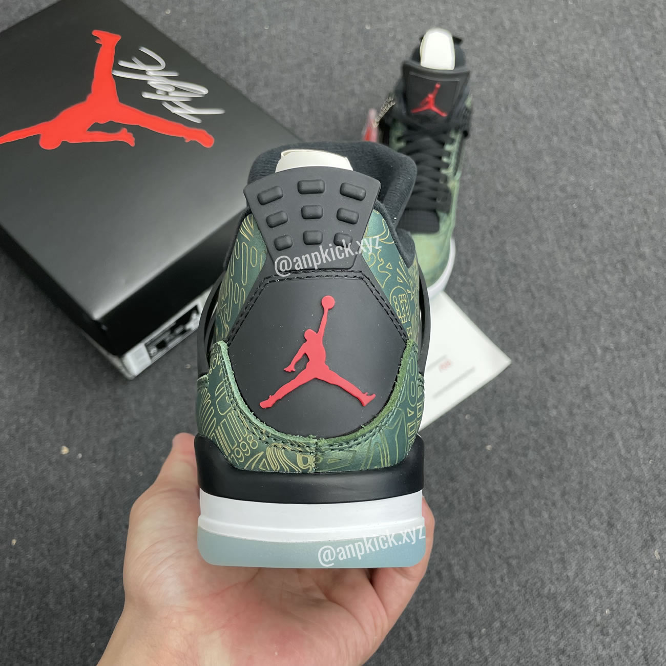 Jalen Ramsey Air Jordan 4 Retro Laser Green Happy Holidays Cw0897 101 (4) - newkick.cc