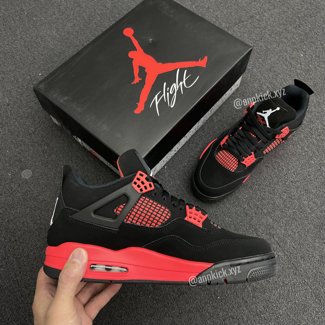 Air Jordan 4 Red Thunder Black White Red Ct8527 016 (3) - newkick.cc