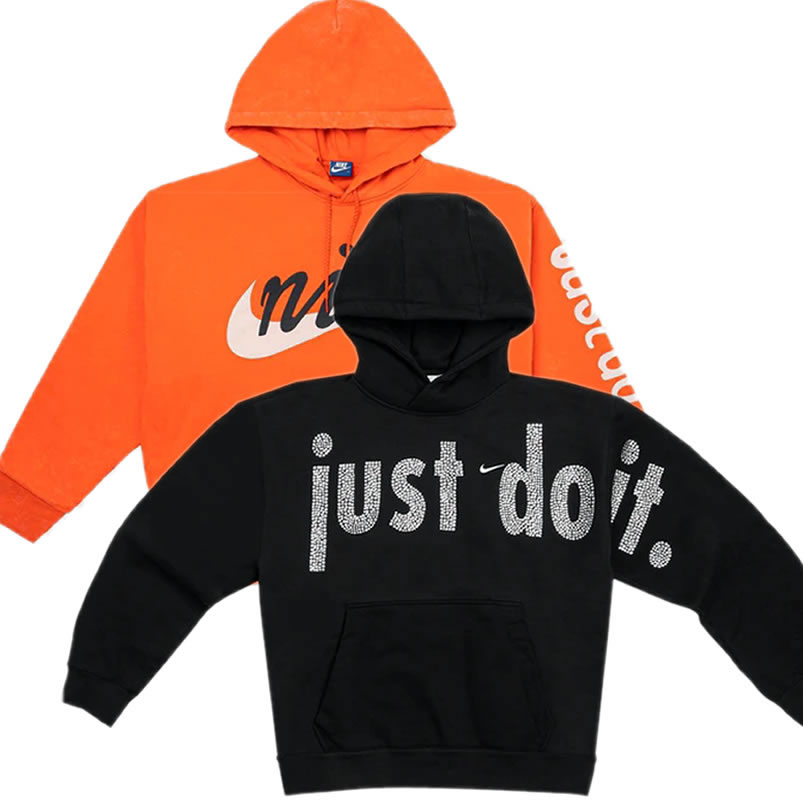 Nike Just Do It Hoodie Black Orange (1) - newkick.cc