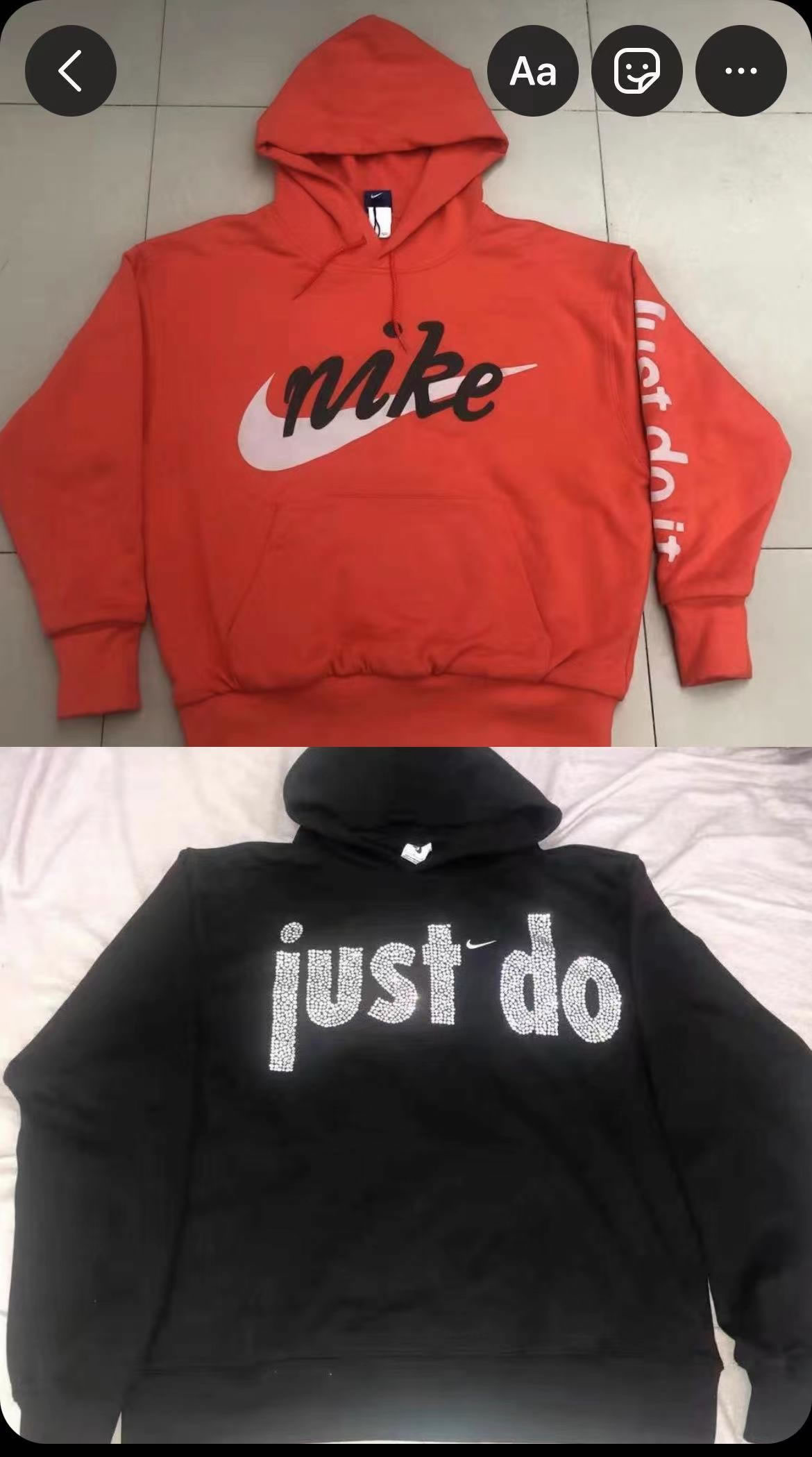 Nike Just Do It Hoodie Black Orange (2) - newkick.cc