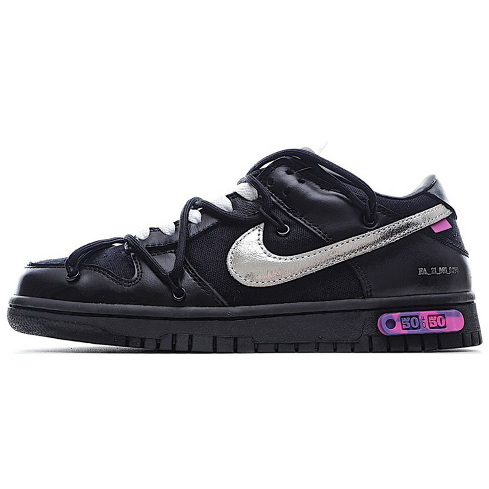 Off White Nike Sb Dunk Low The 50 Black Silver Dm1602 001 - newkick.cc