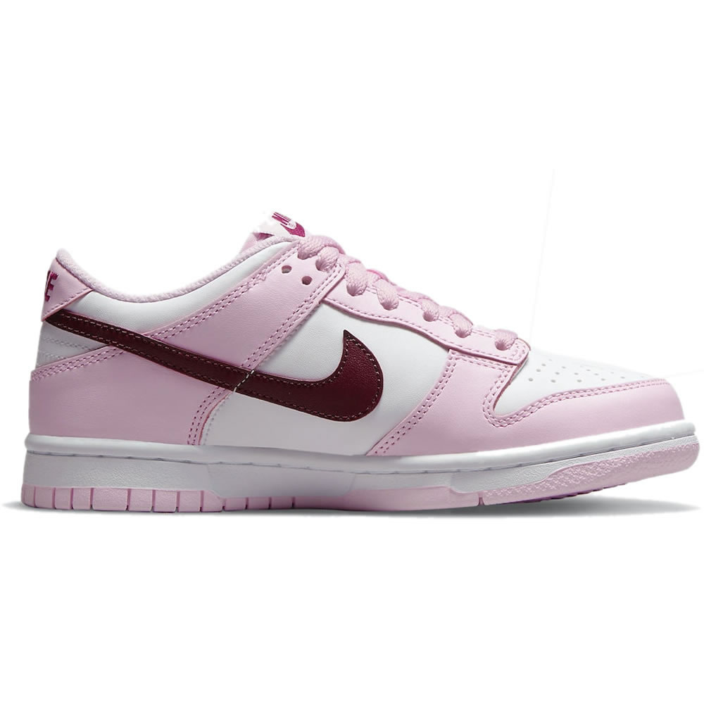 Nike Dunk Low Gs Strawberry Pink White Pink Red Cw1590 601 (2) - newkick.cc