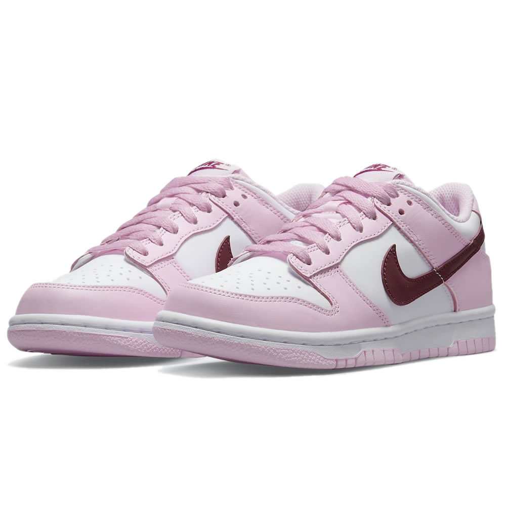 Nike Dunk Low Gs Strawberry Pink White Pink Red Cw1590 601 (3) - newkick.cc