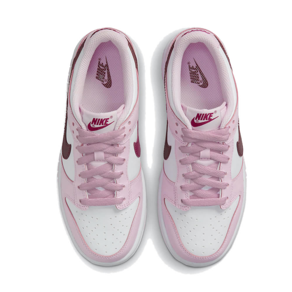 Nike Dunk Low Gs Strawberry Pink White Pink Red Cw1590 601 (4) - newkick.cc