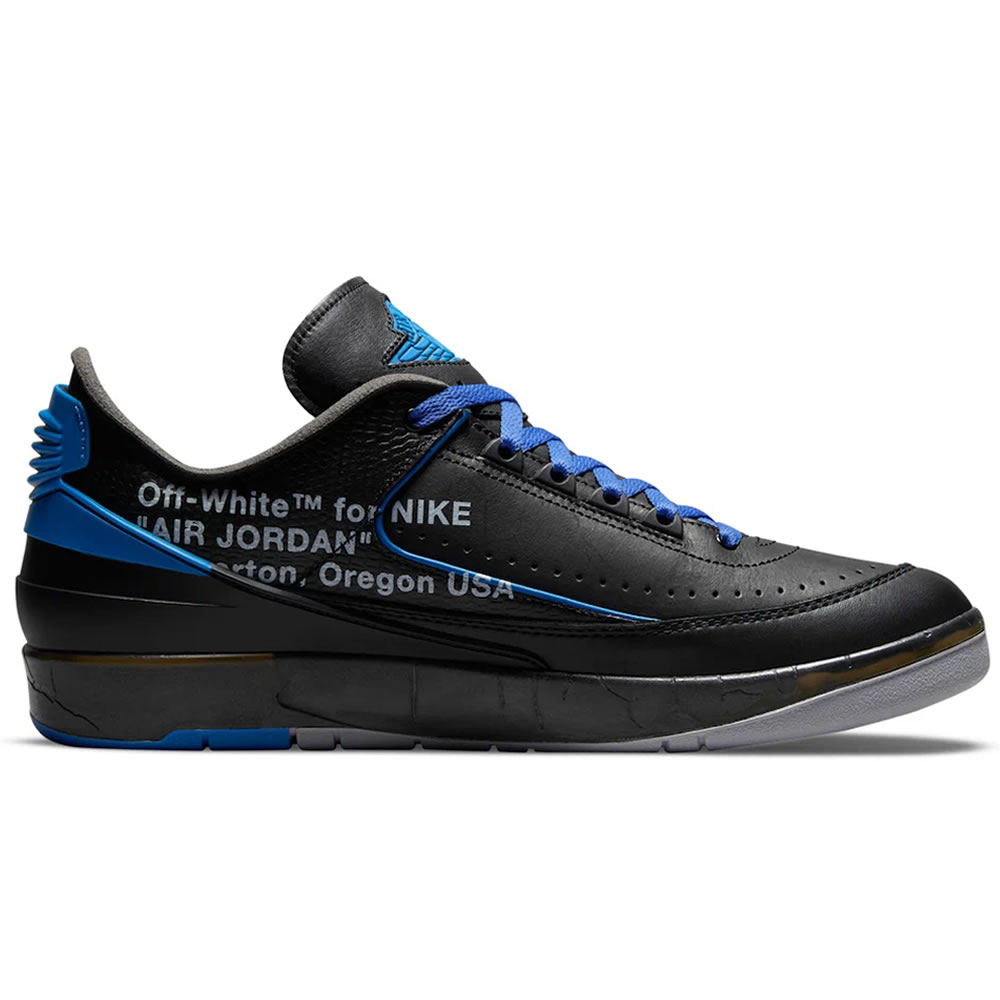 Off White Air Jordan 2 Low Black Varsity Royal Dj4375 004 (2) - newkick.cc