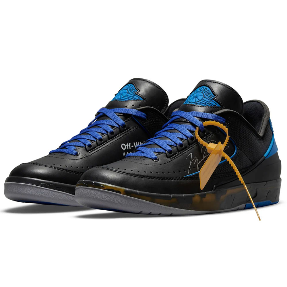 Off White Air Jordan 2 Low Black Varsity Royal Dj4375 004 (3) - newkick.cc