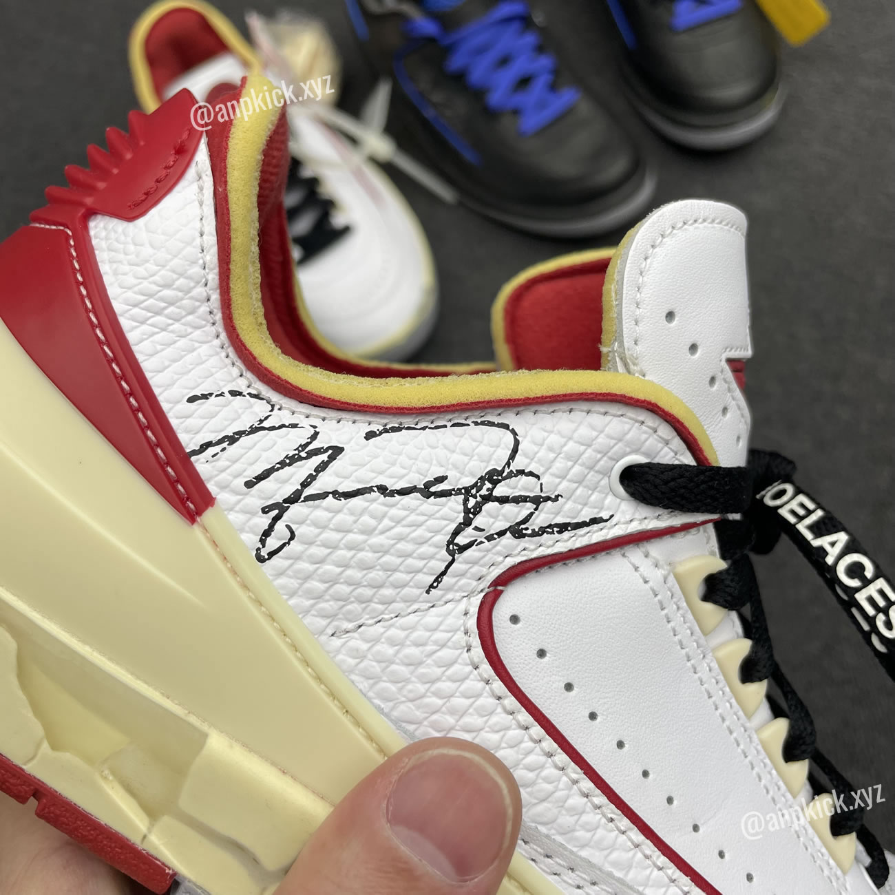 Off White Air Jordan 2 Low White Red (7) - newkick.cc