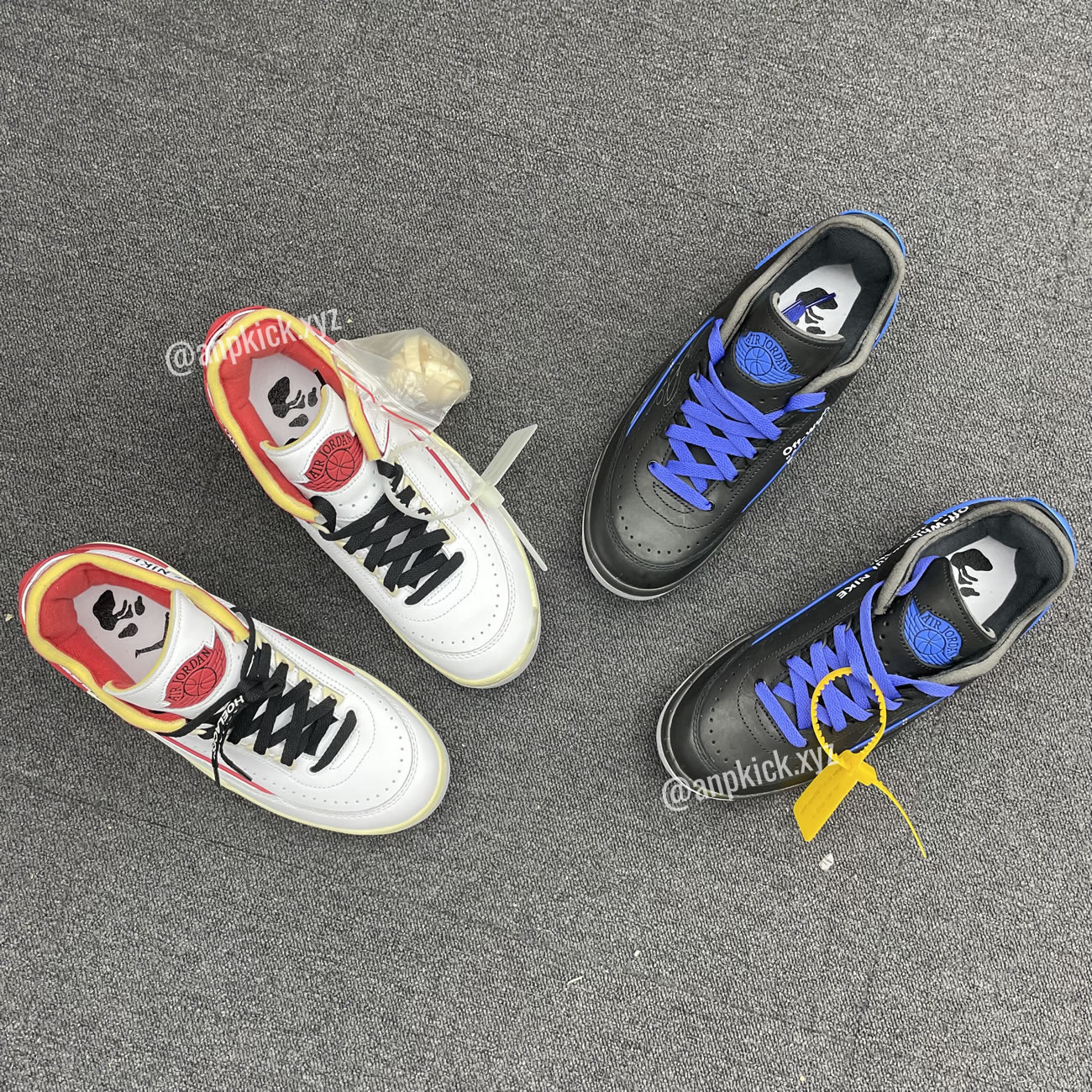 Off White Air Jordan 2 Low White Red Black Blue (2) - newkick.cc