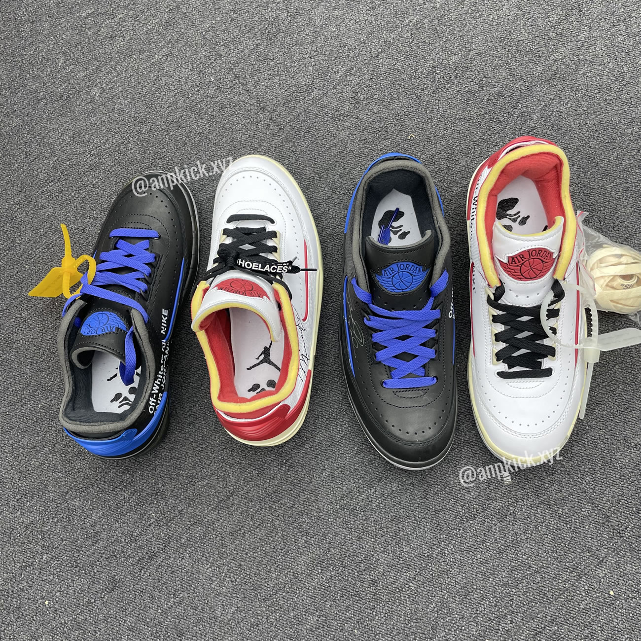 Off White Air Jordan 2 Low White Red Black Blue (6) - newkick.cc