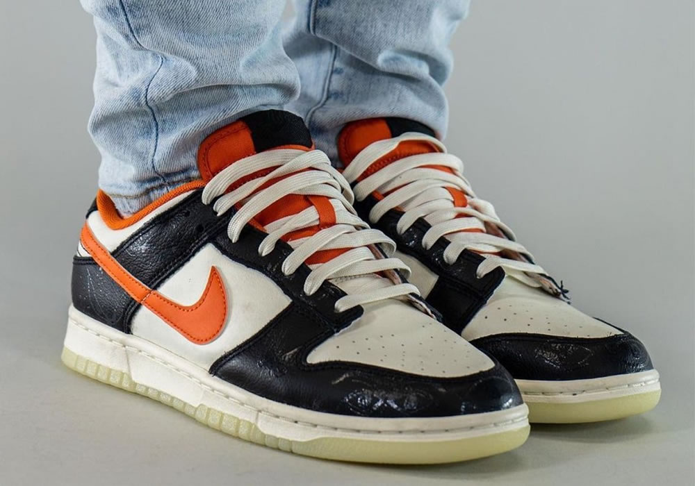 Nike Dunk Low Halloween Sail Starfish Black Dd3357 100 On Feet (1) - newkick.cc