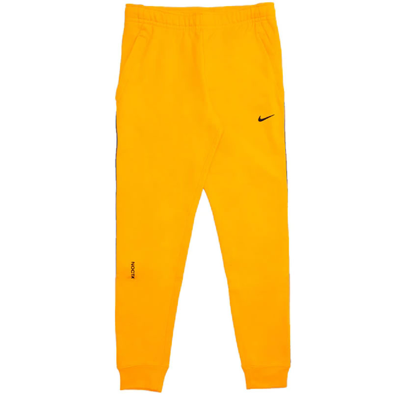 Nike Drake Nocta Fleece Pants Yellow Fw20 (1) - newkick.cc