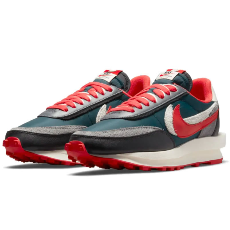 Sacai Undercover Nike Ldwaffle Midnight Spruce University Red Dj4877 300 (3) - newkick.cc