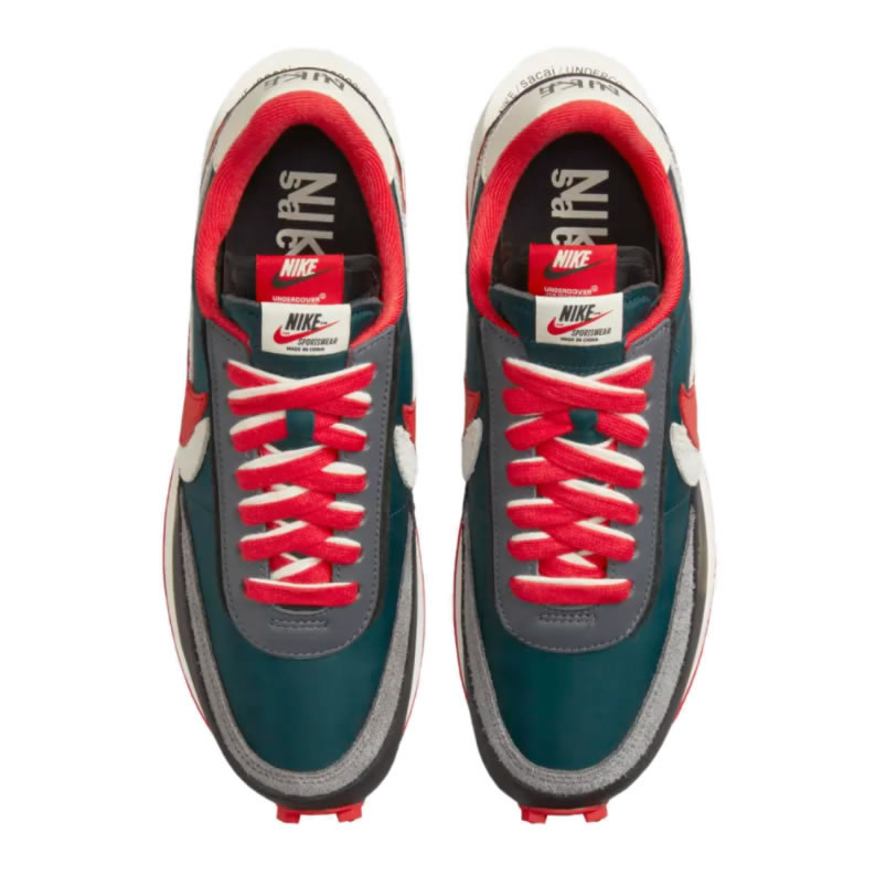 Sacai Undercover Nike Ldwaffle Midnight Spruce University Red Dj4877 300 (4) - newkick.cc