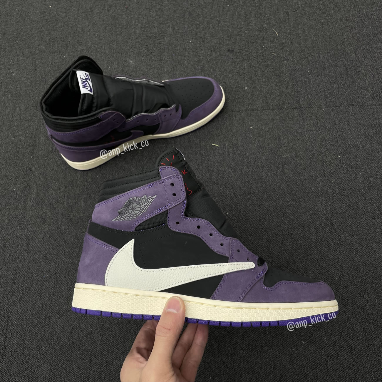 Travis Scott Air Jordan 1 High Og Sp Purple Black Anpkick Custom Making (1) - newkick.cc